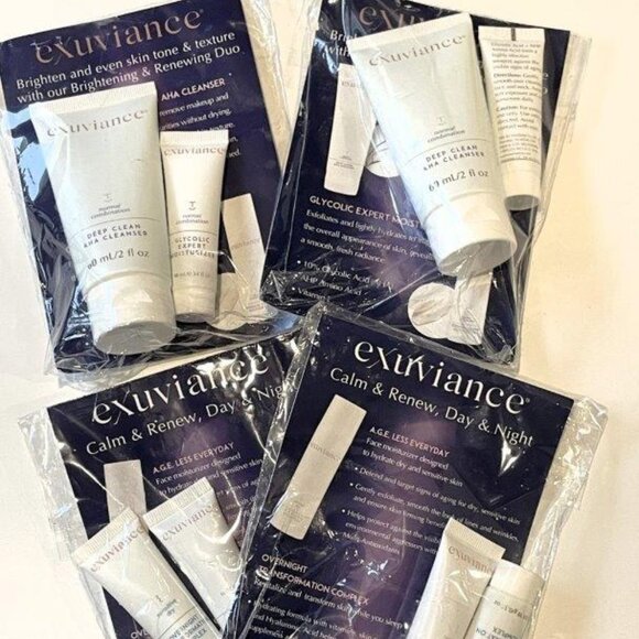 Exuviance Anti-Aging Skincare Bundle-8pc set Cleanser, Day Cream, Night Cream - Picture 1 of 5